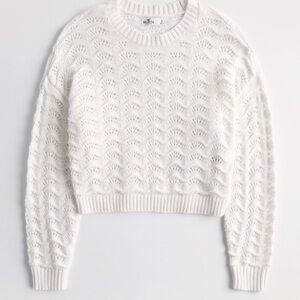Hollister White Knit Sweater